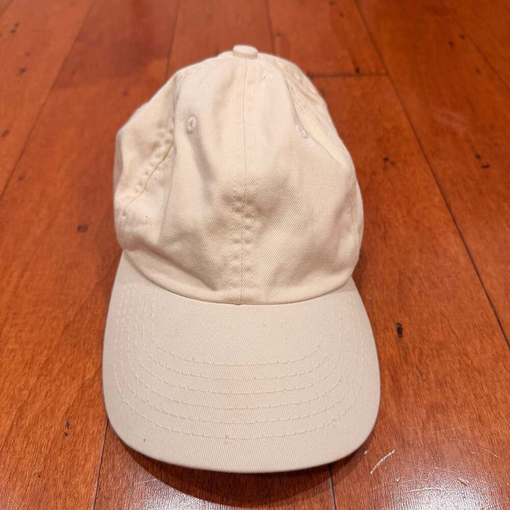 J.Crew Vintage Made in USA Cream Cotton Baseball Cap